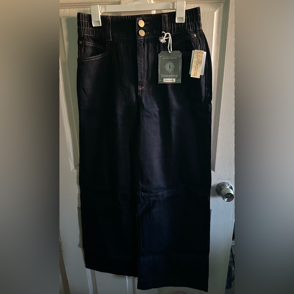 Democracy Wide Leg Dark Blue Jeans